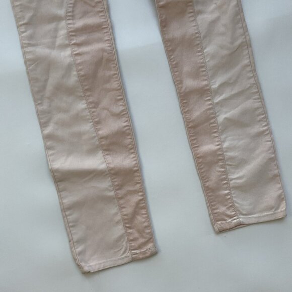 $178 Diesel Women’s Ridee Super Slim Jegging Fit Light Pink Metallic Size 27 - Picture 4 of 15